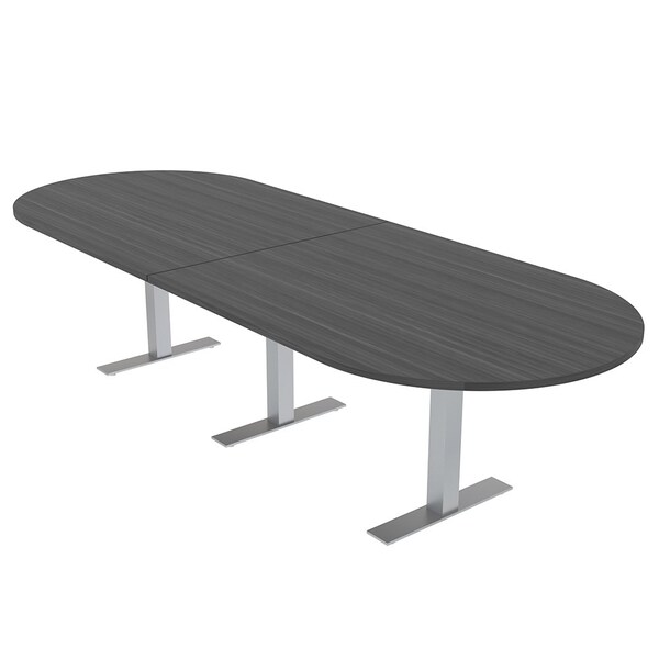 45 in W, 120 in L, 29 in H, Engineered Wood Top, Grey